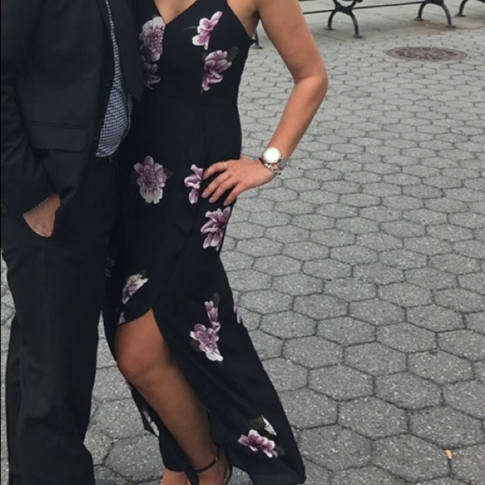 Dynamite black floral maxi dress